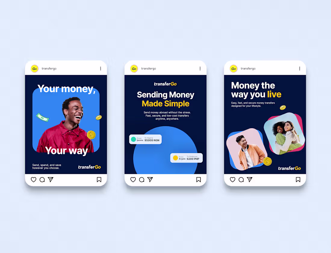 Cover image for Social Media Visual Identity for a Global Remittance Company