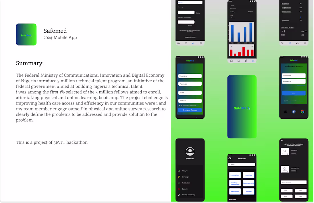 Cover image for Safemed Mobile App