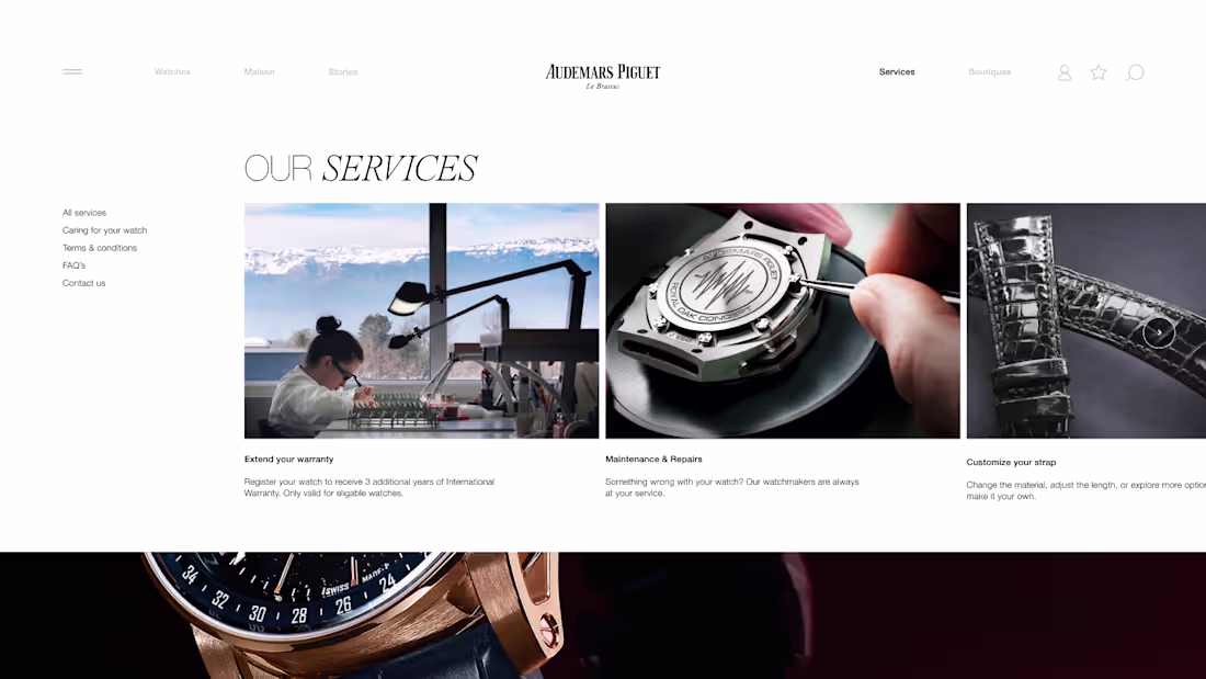 Cover image for New Digital Experience for Audemars Piguet