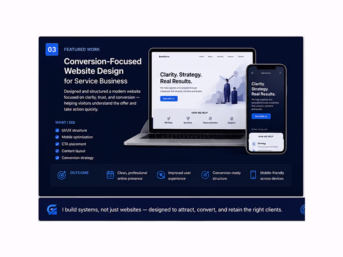 Cover image for Conversion-Focused Website Design for Service