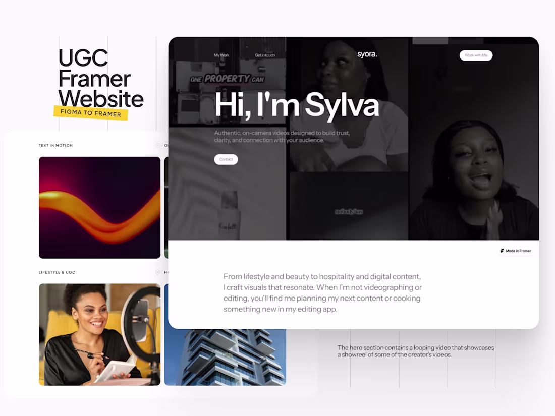 Cover image for CMS-Driven UGC Website Design - Figma to Framer