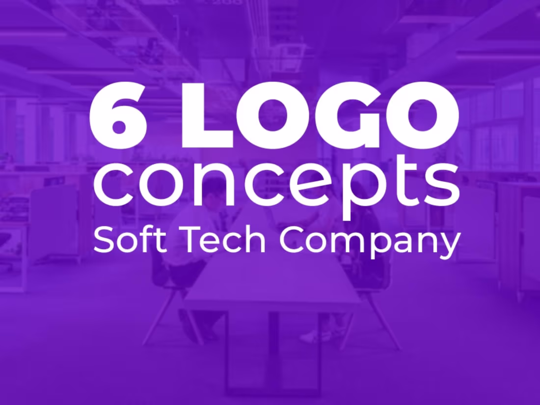 Cover image for 6 LOGO CONCEPTS- SOFT TECH COMPANY 🖥