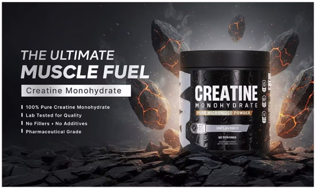 Cover image for Modern Gym Supplement Marketing Design
A