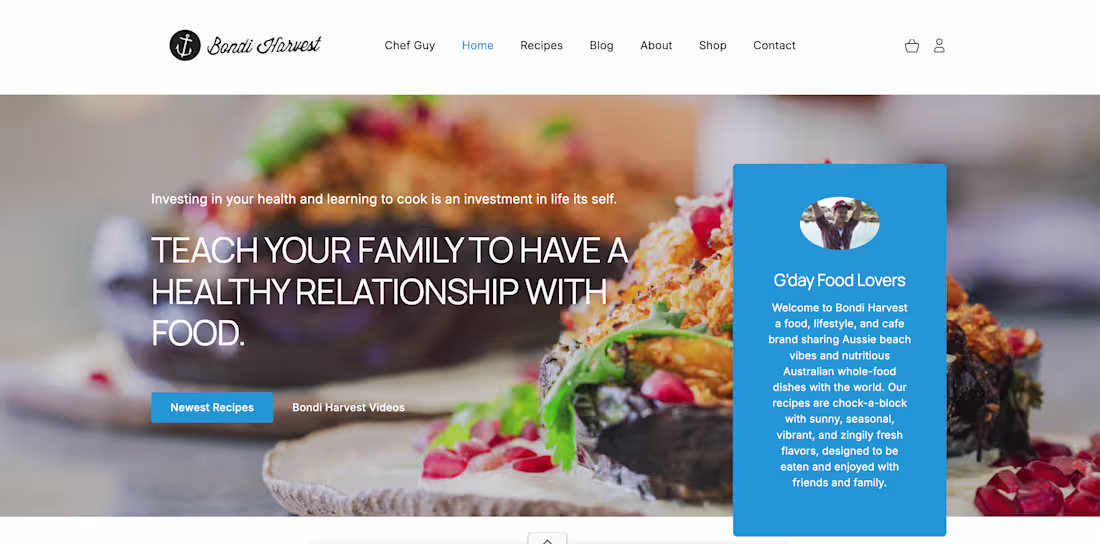 Cover image for Bondi Harvest Site/Blog