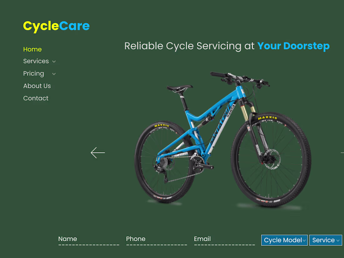 Cover image for CycleCare Website Design