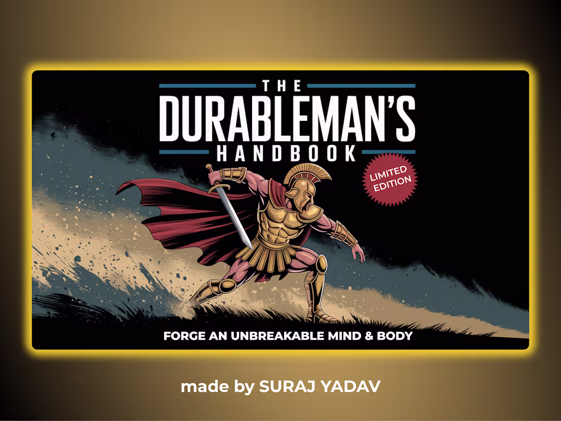 Cover image for Poster and ebook design - The Durableman's Handbook