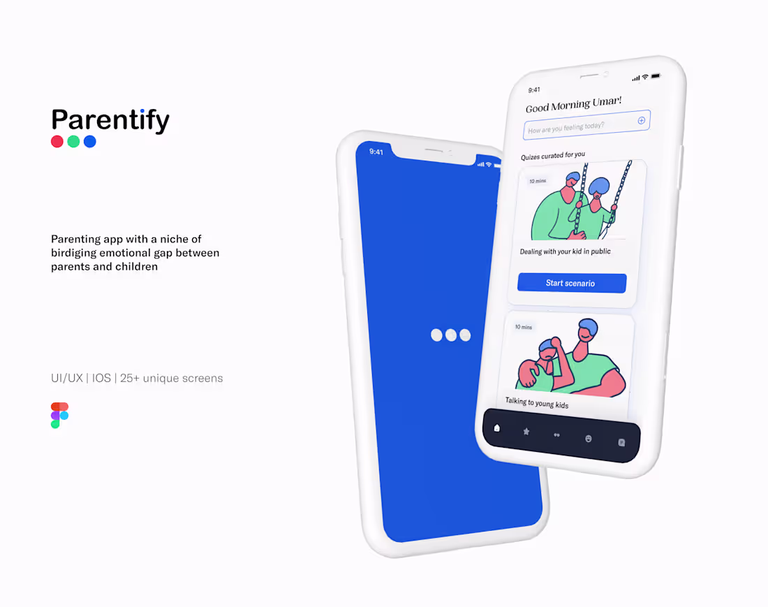 Cover image for Parentify mobile application design 