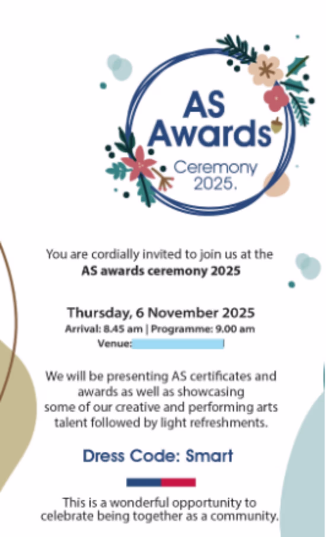 Cover image for Awards Ceremony Invitation Card