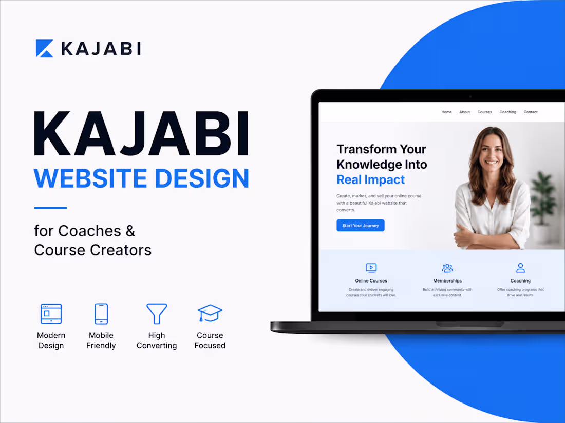 Cover image for Kajabi Website Design for Coaches And Course Creators