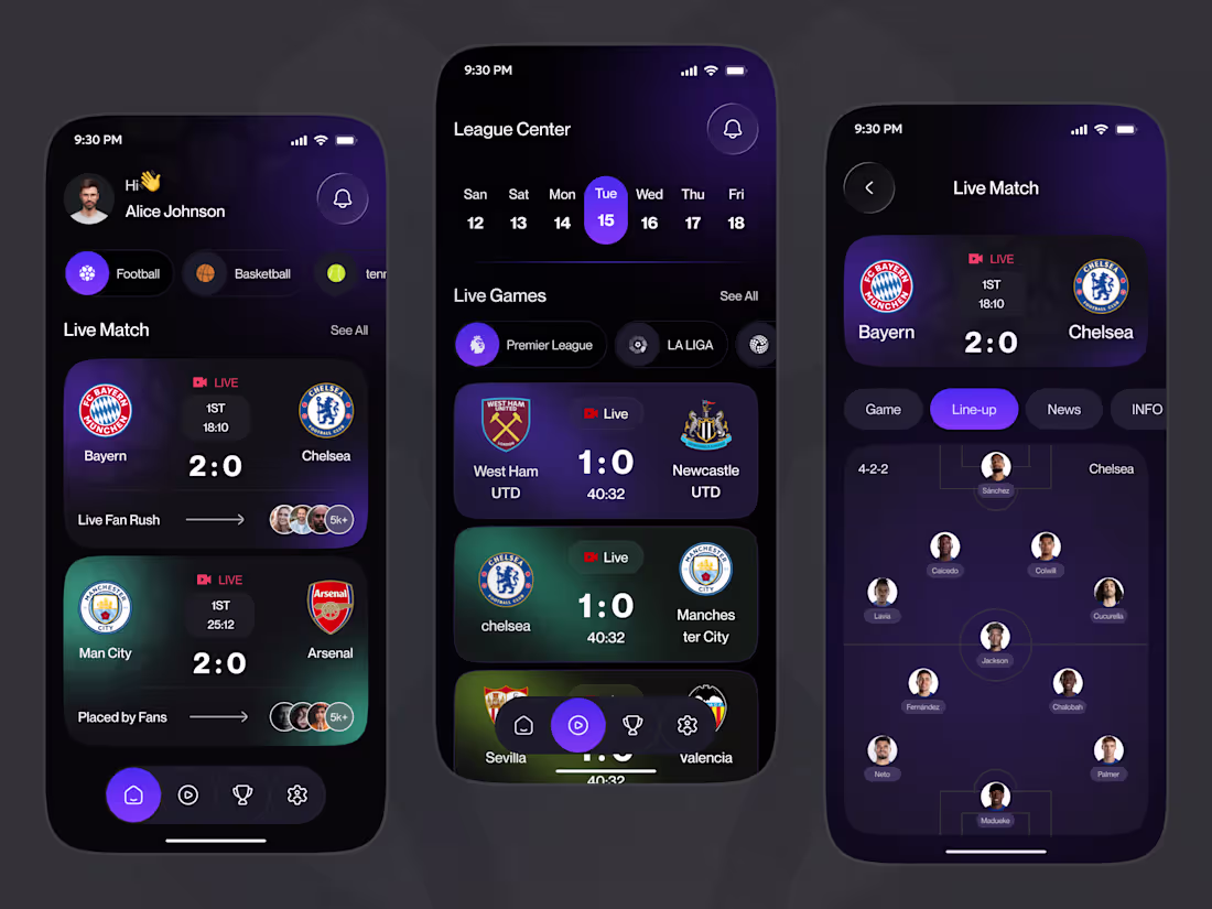 Cover image for Live Sports Mobile App Redesign