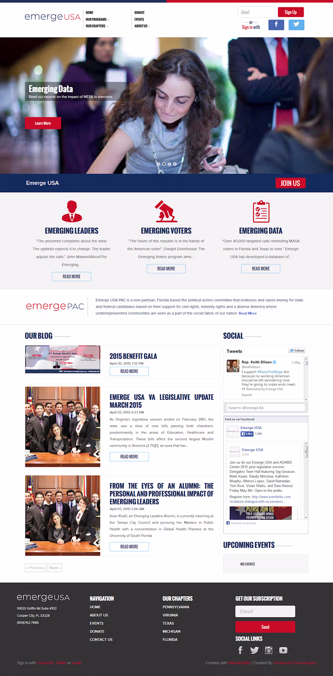 Cover image for NationBuilder website for a political