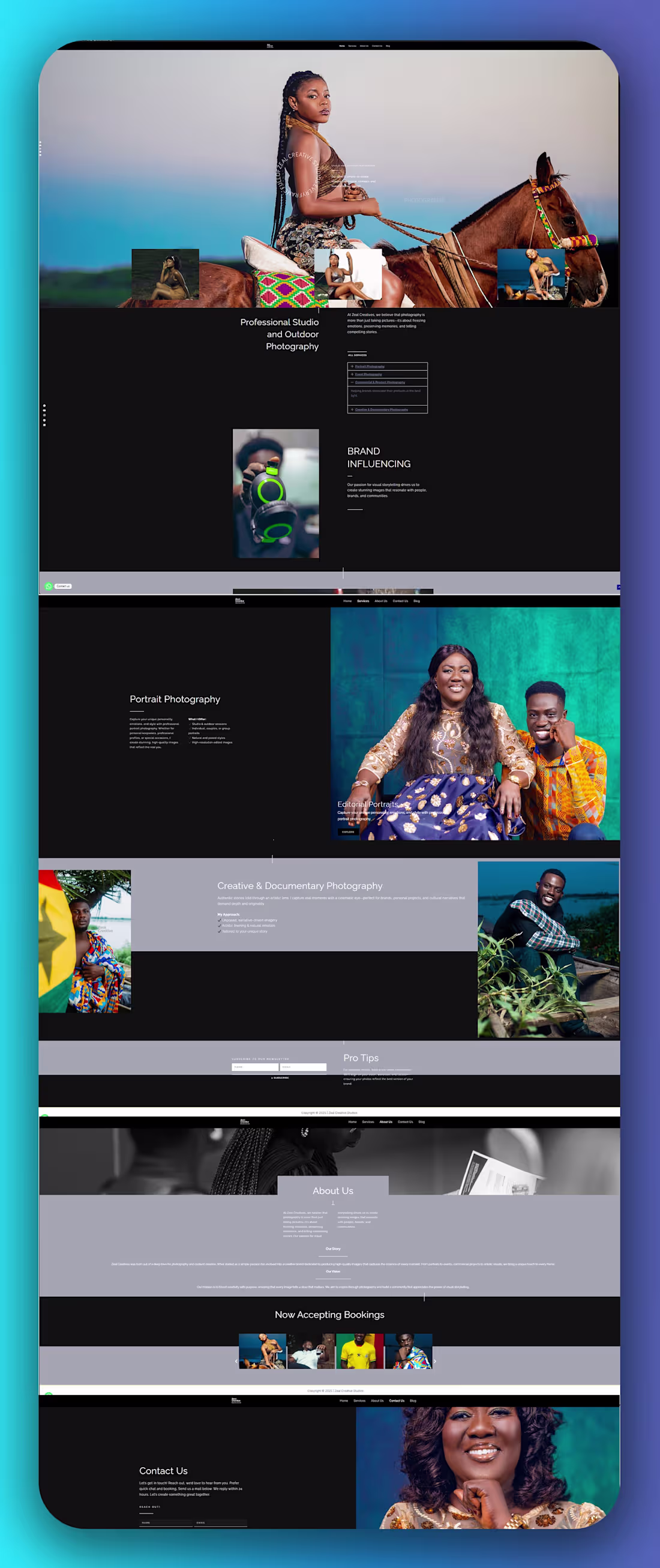 Cover image for Portfolio website for a photography firm. Built with wordpre...
