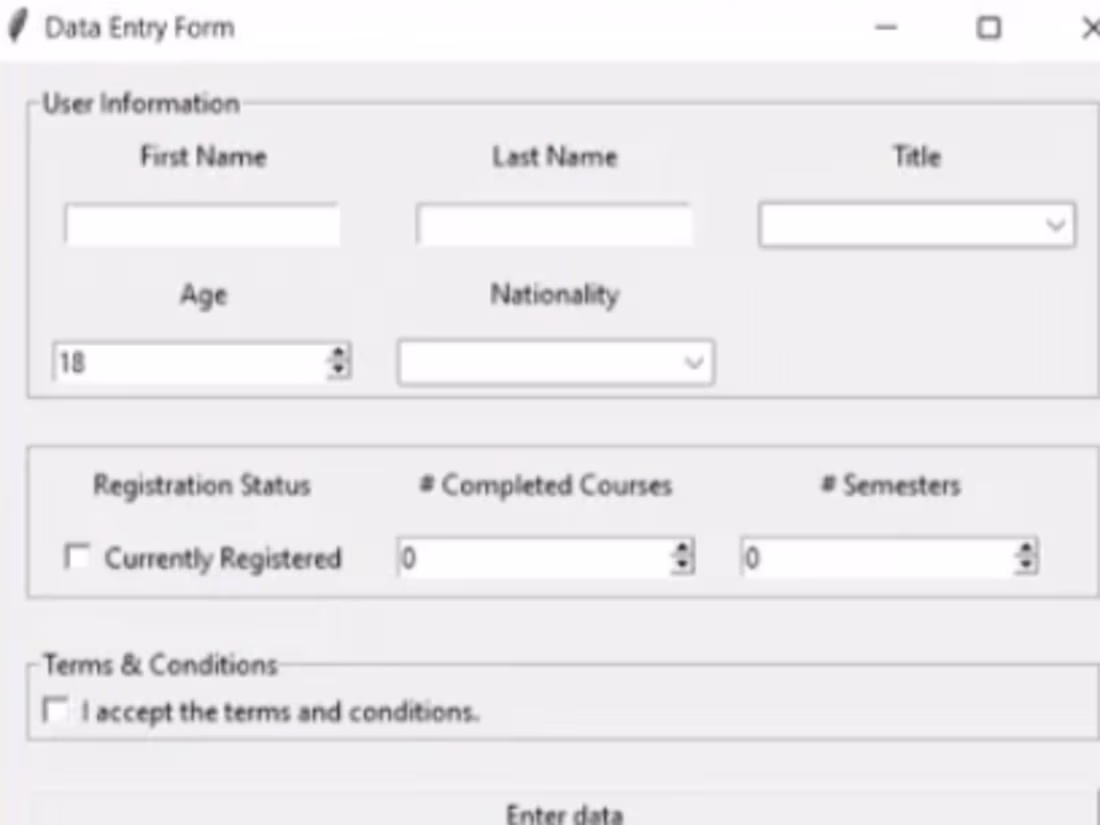 Cover image for SQL data entry 