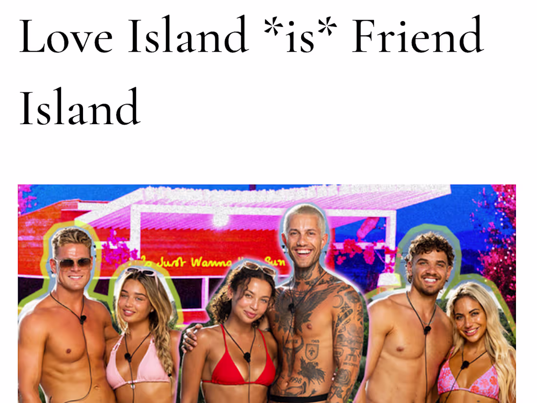 Cover image for What is it about the Love Island franchise that makes people...