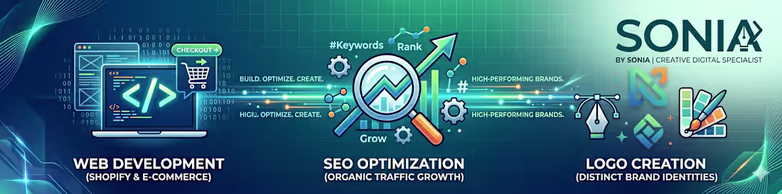 Cover image for Web developer, SEO web optimization, Shopify,and Logo Design 