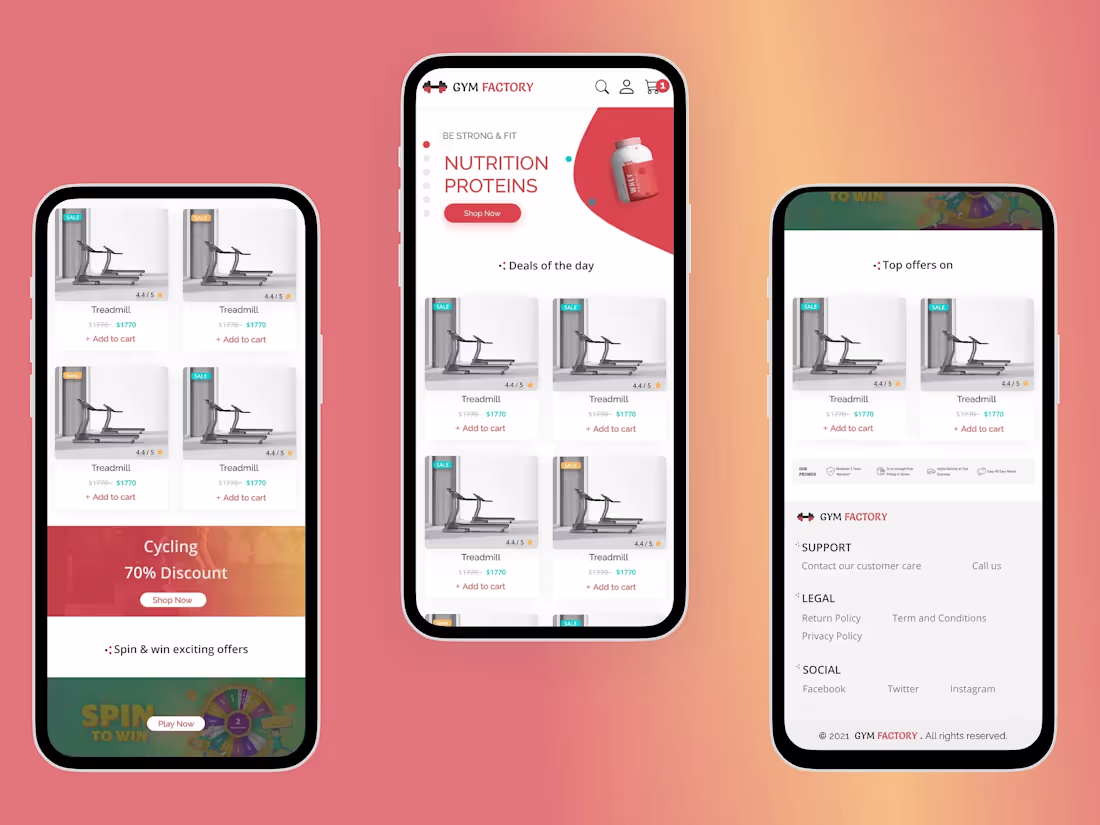 Cover image for Gym E-commerce - App