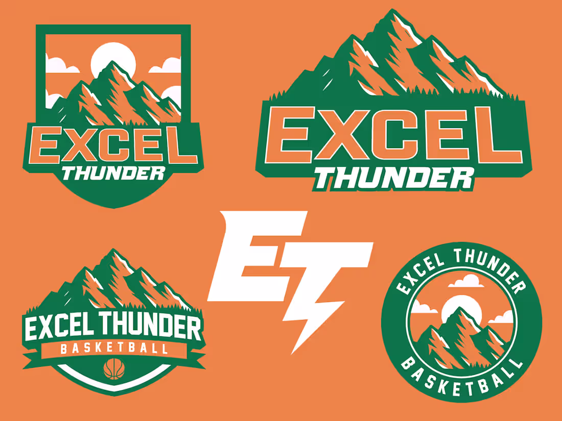 Cover image for Excel Thunder Basketball Logo