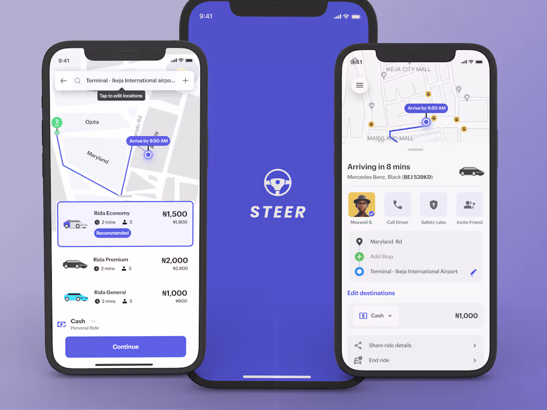 Cover image for STEER - A Ride Hailing App