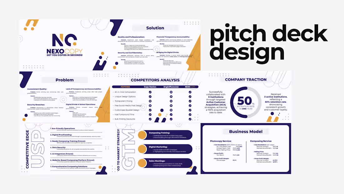 Cover image for Pitch Deck design for a