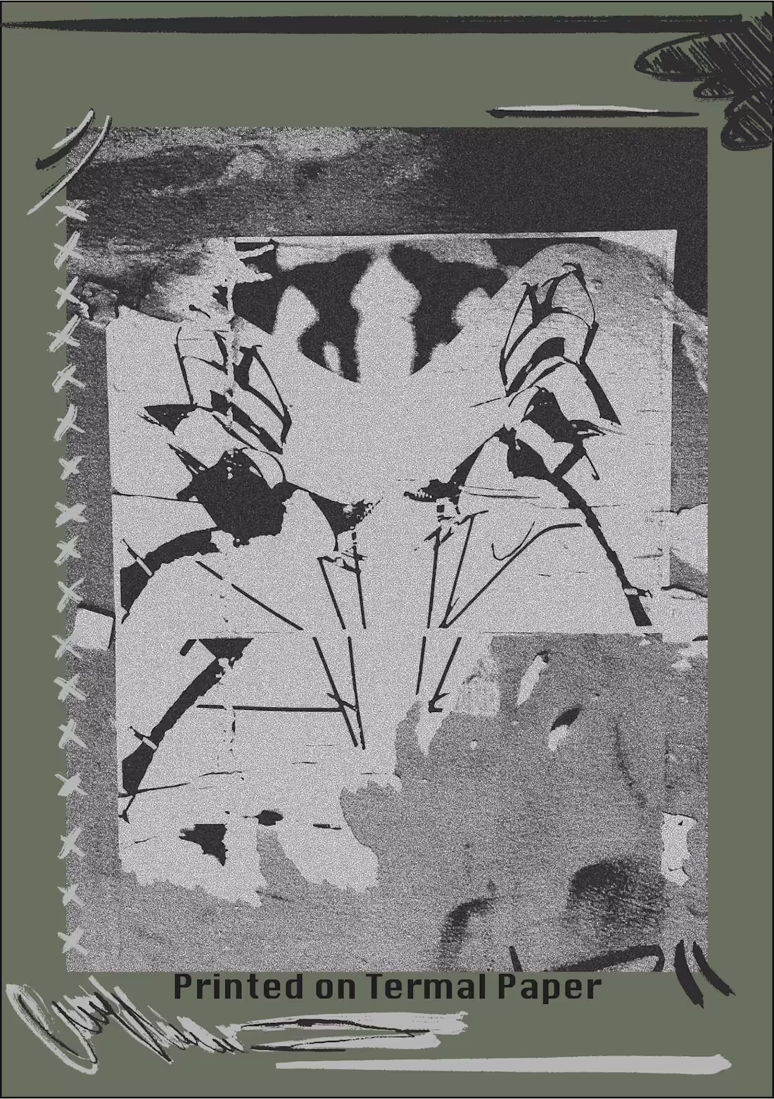 Cover image for “Printed on Thermal Paper” Dual renderings examining the rel...