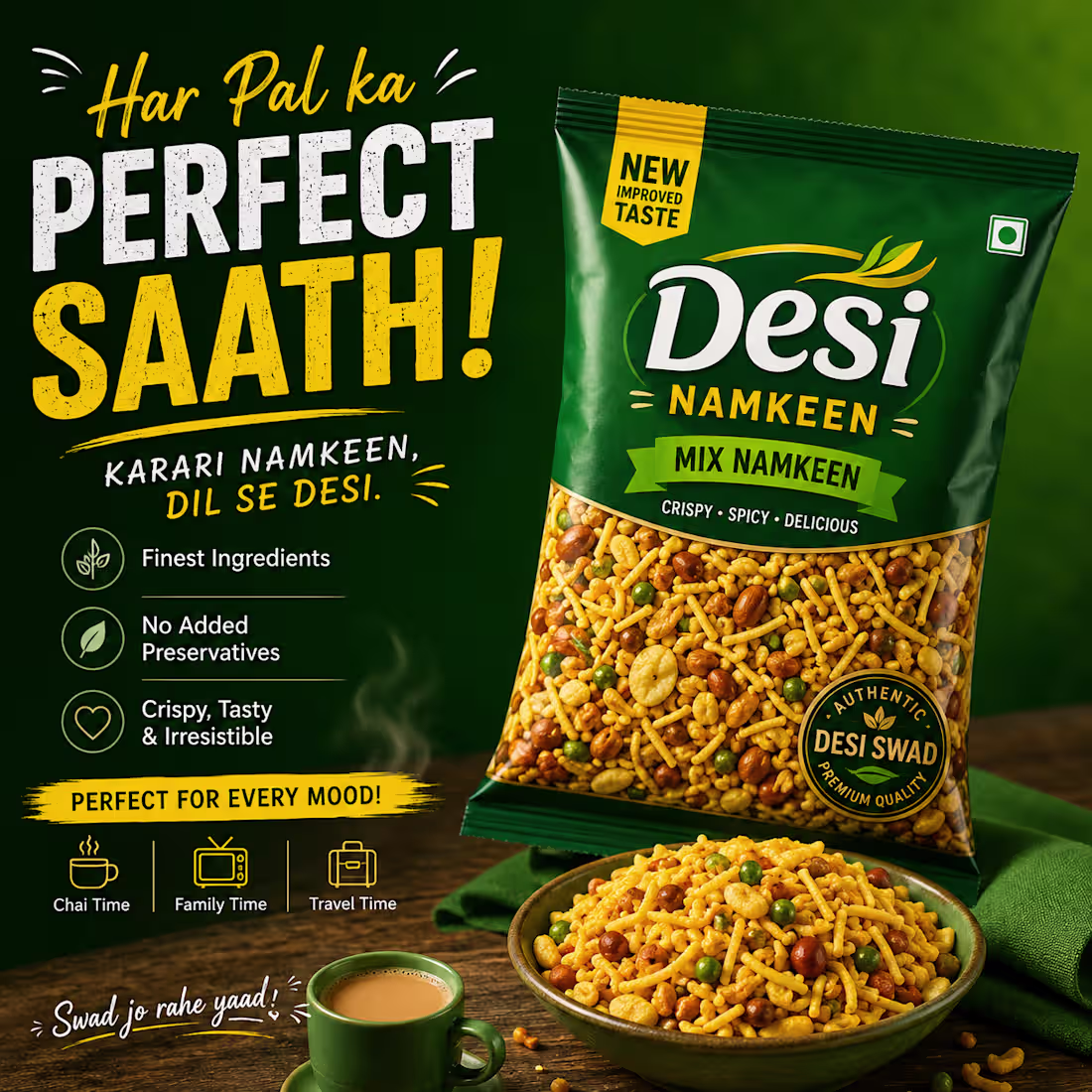 Cover image for created an eye-catching snack advertiement