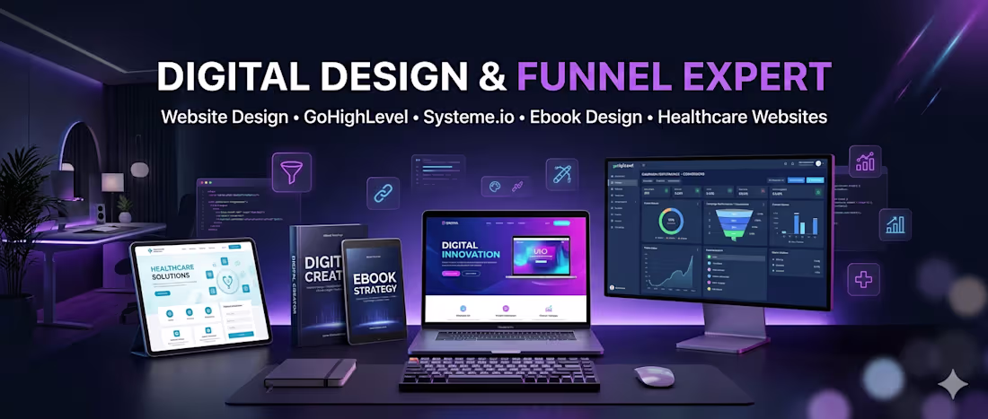 Cover image for DIGITAL DESIGN AND FUNNEL EXPERT