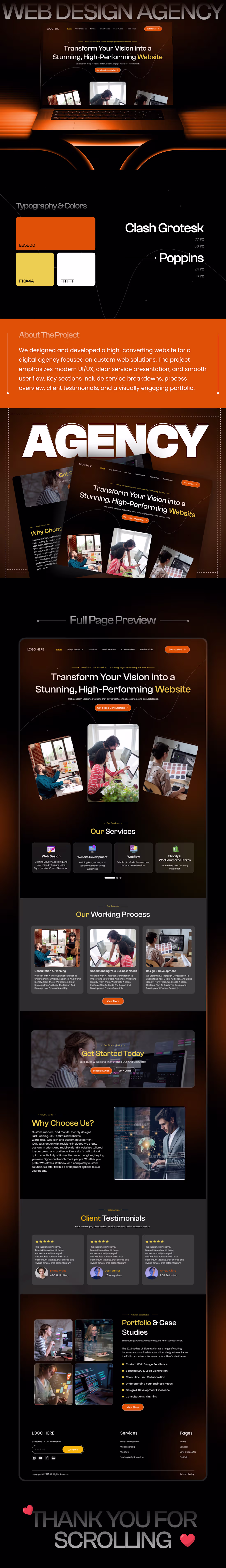 Cover image for Agency Website UI UX Design