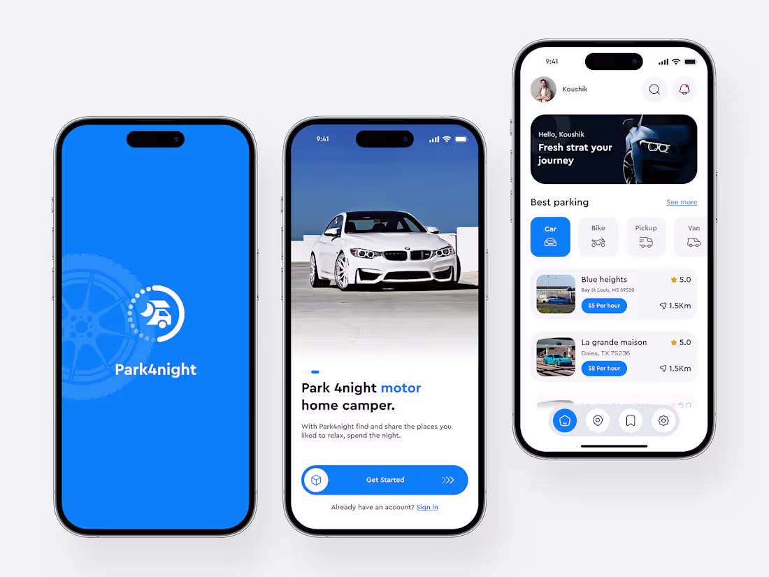 Cover image for Parking Spot Reservation App UI/UX