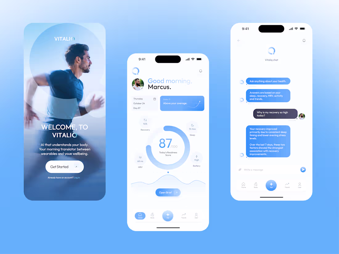 Cover image for Mobile app for VitaliQ, a