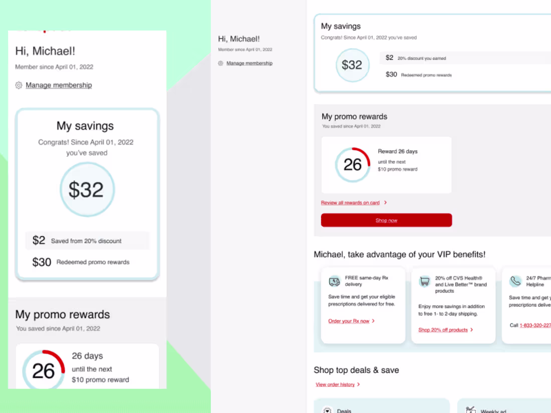 Cover image for Updated user's membership dashboard