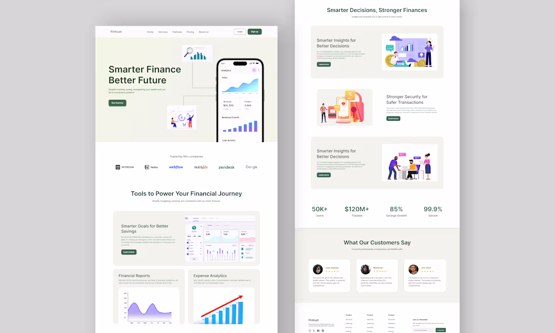 Cover image for Finance Website Design