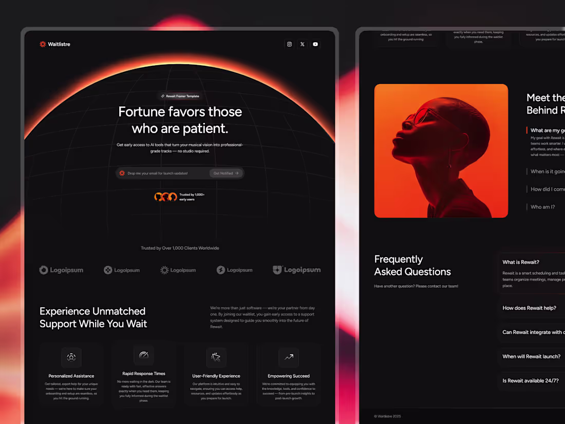 Cover image for Waitlist Website Template Design