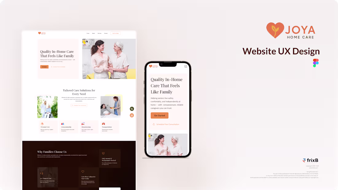 Cover image for Joya Home Care Website Redesign