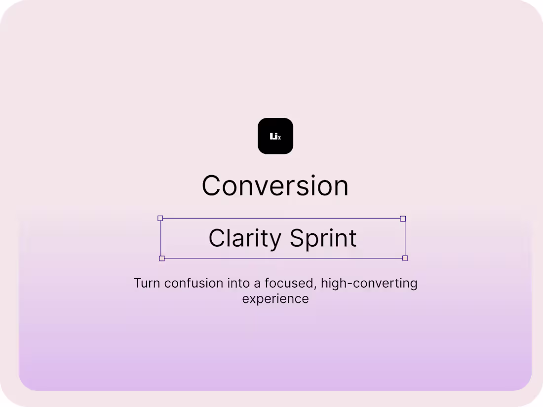 Cover image for Conversion Clarity Sprint