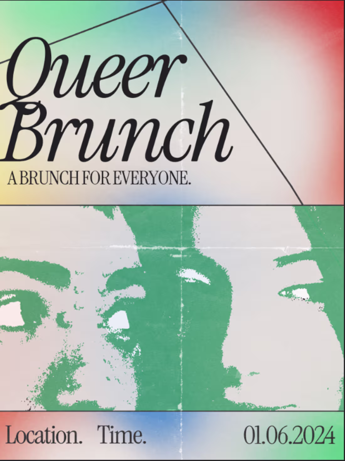 Cover image for Poster design for Queer Brunch