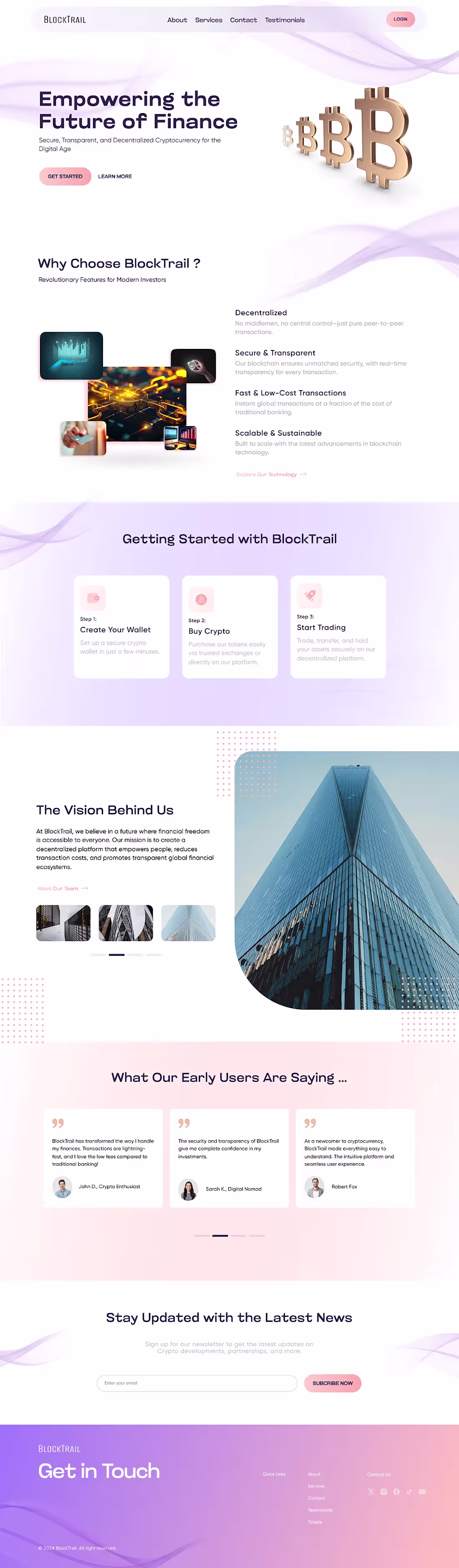 Cover image for BlockTrail — Crypto/Blockchain Landing Page
🪙