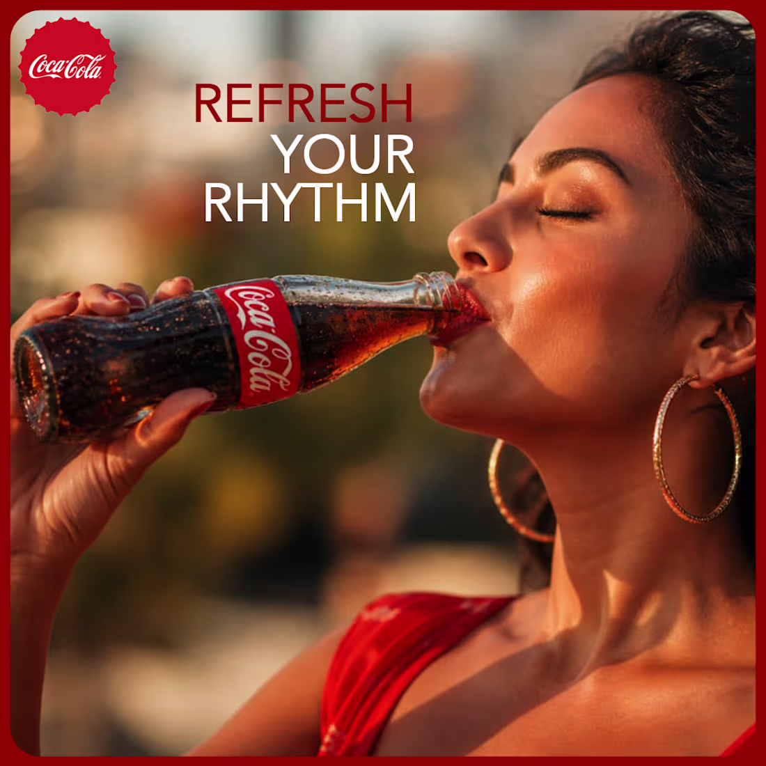 Cover image for Premium Coca-Cola advertisement design created