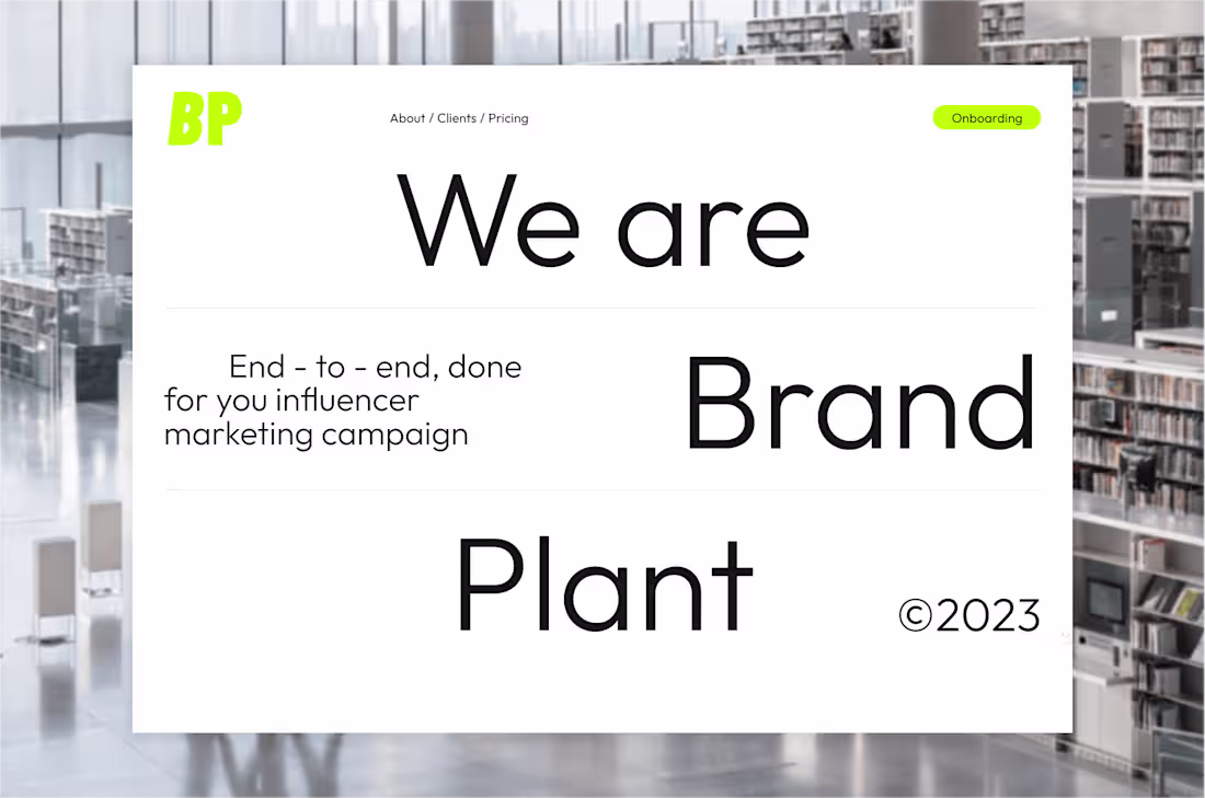 Cover image for Brand Plant