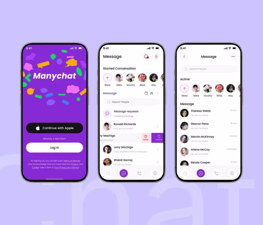 Cover image for ManyChat Mobile UI Design Concept