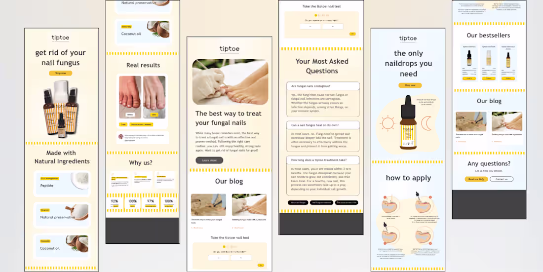 Cover image for Email design concept done for a Dutch personal care brand. 🦶