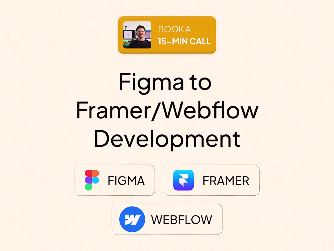 Cover image for Figma to Framer/Webflow Development