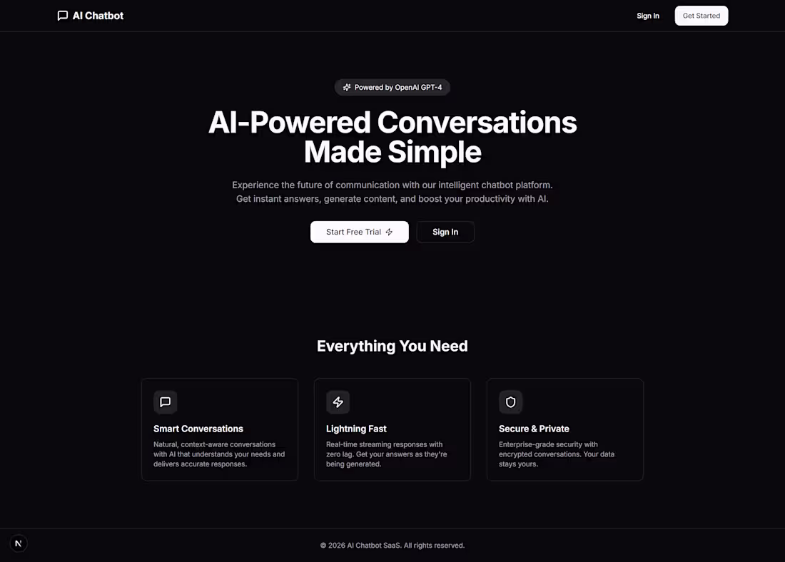 Cover image for AI-Powered Customer Support Chatbot SaaS