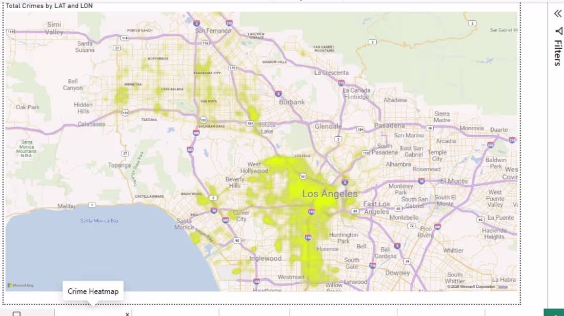 Cover image for PowerBI - Crime data heatmap