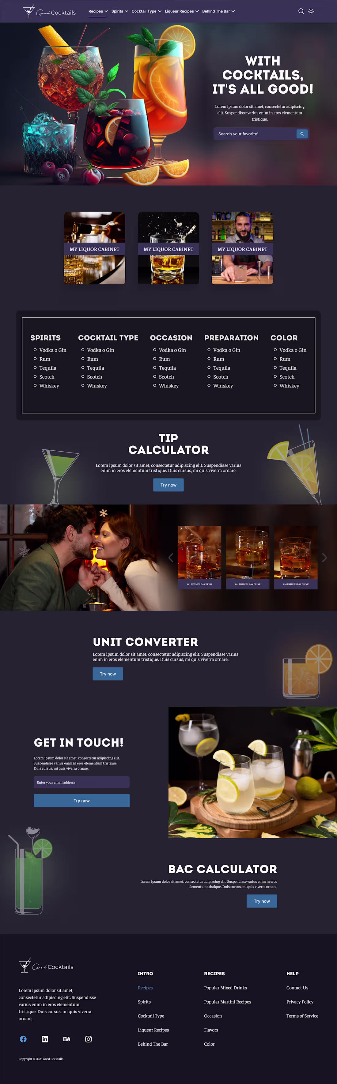 Cover image for Good Cocktails - Website Redesign