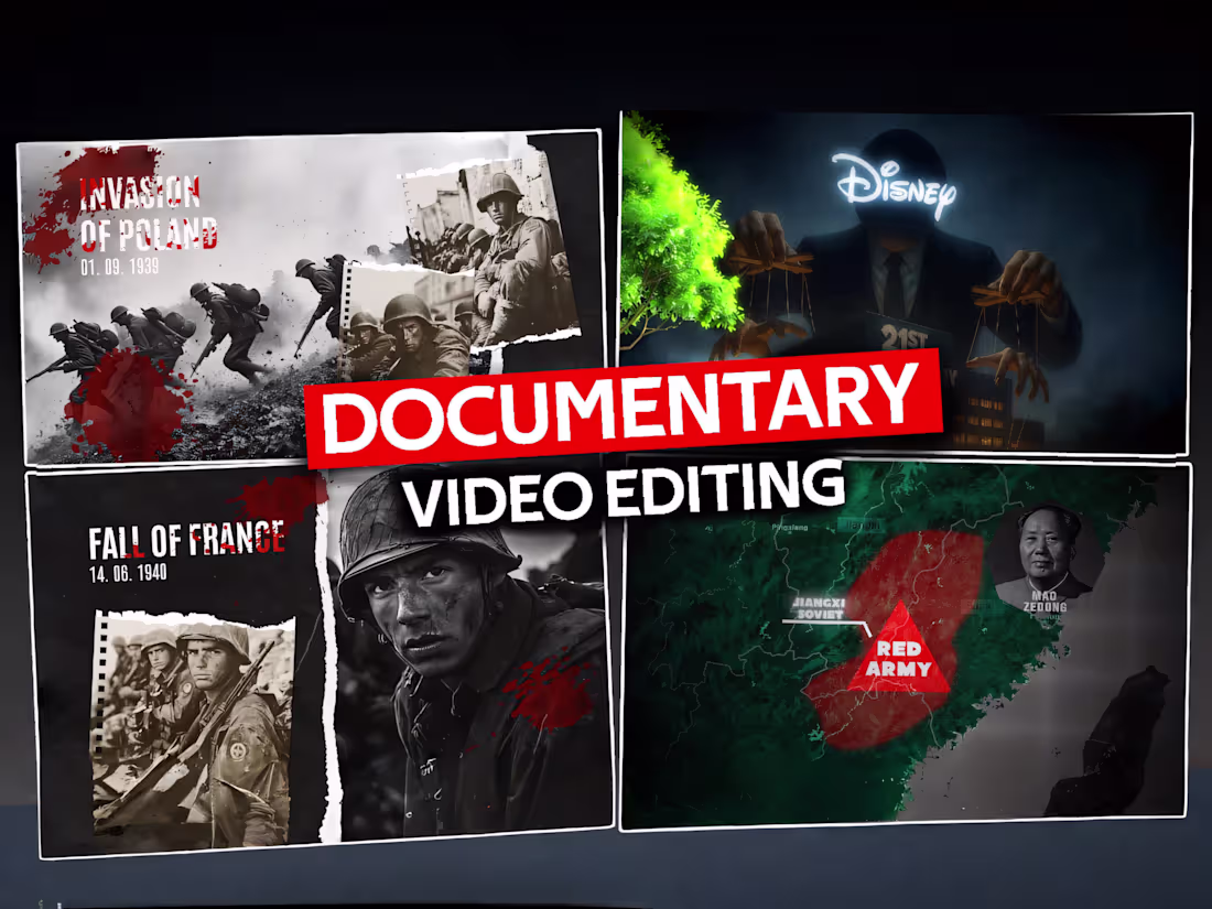 Cover image for I will do professional documentary video editing for youtube