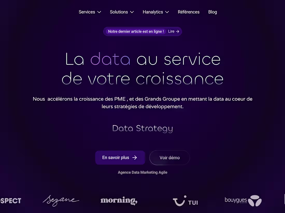 Cover image for Data Hanalytics – La data au service de votre croissance