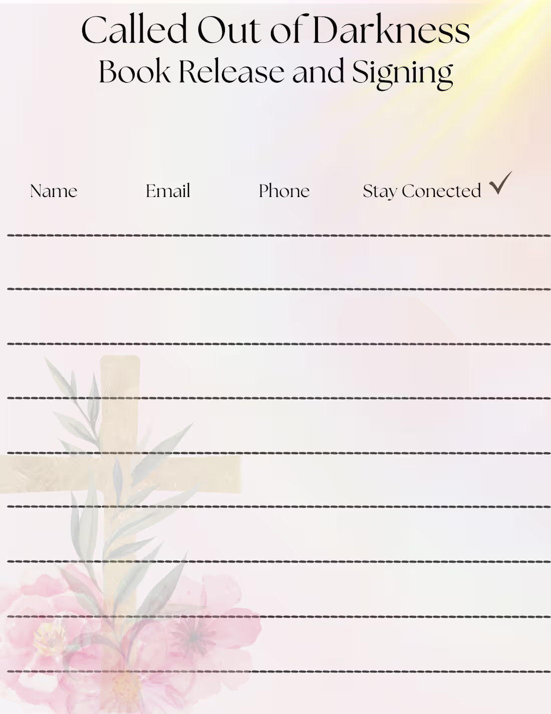 Cover image for Sign up sheets I designed