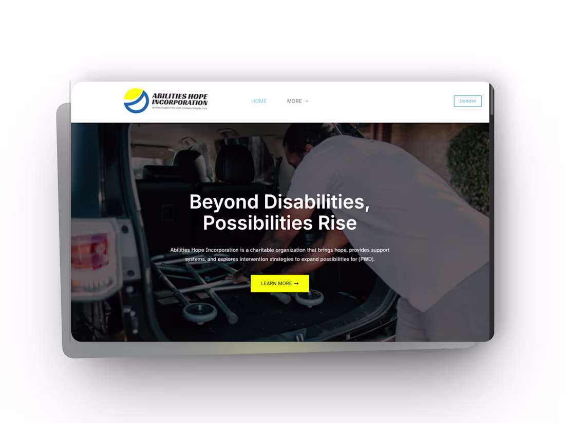 Cover image for Nonprofit Website for Disability Advocacy
