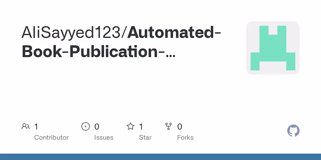 Cover image for Automated Book Publication Workflow