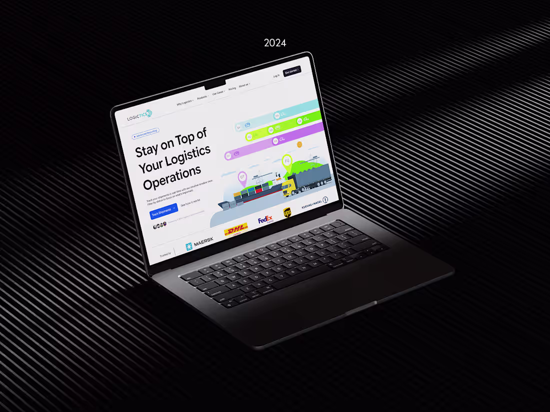 Cover image for Logictics Landing Page Design